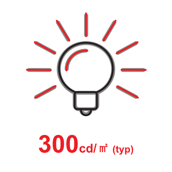300cd/㎡ (typ)