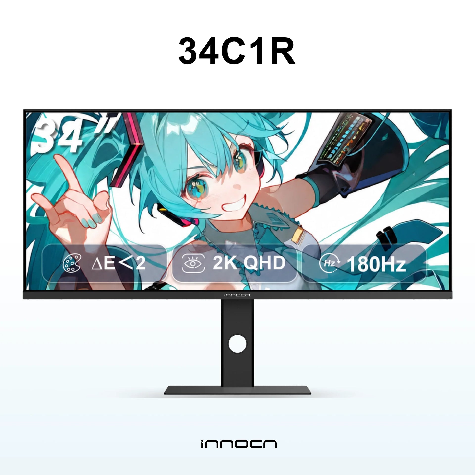 INNOCN 34C1R 34インチ ウルトラワイドモニター INNOCN | 34 インチ 180Hz 1ms ウルトラワイド UWQHD IPS ゲーミング