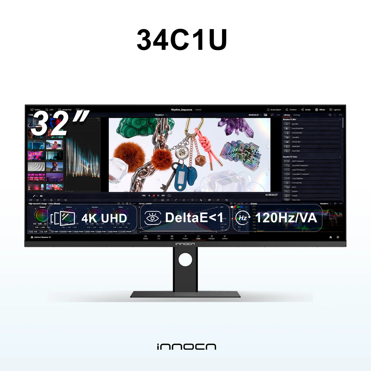 INNOCN | 34インチ 5K2K 120Hz ウルトラワイド プロフェッショナルモニター | 34C1U