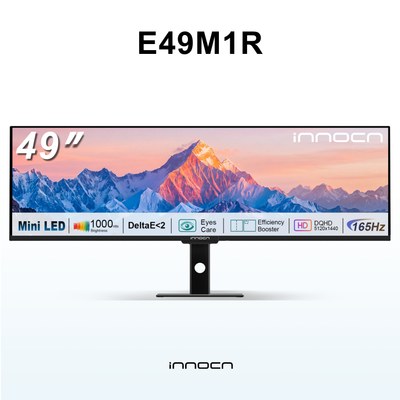 INNOCN | 49インチ 5K DQHD 165Hz フラット ミニLEDウルトラワイド生産性モニター | E49M1R