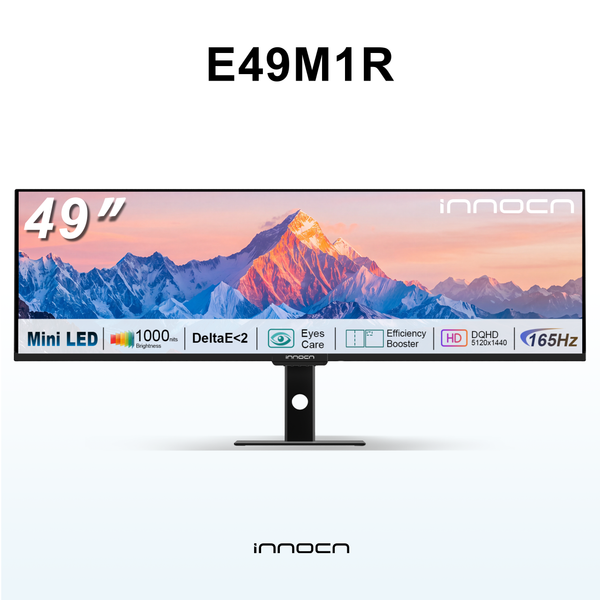 INNOCN | 49インチ 5K DQHD 165Hz フラット ミニLEDウルトラワイド生産