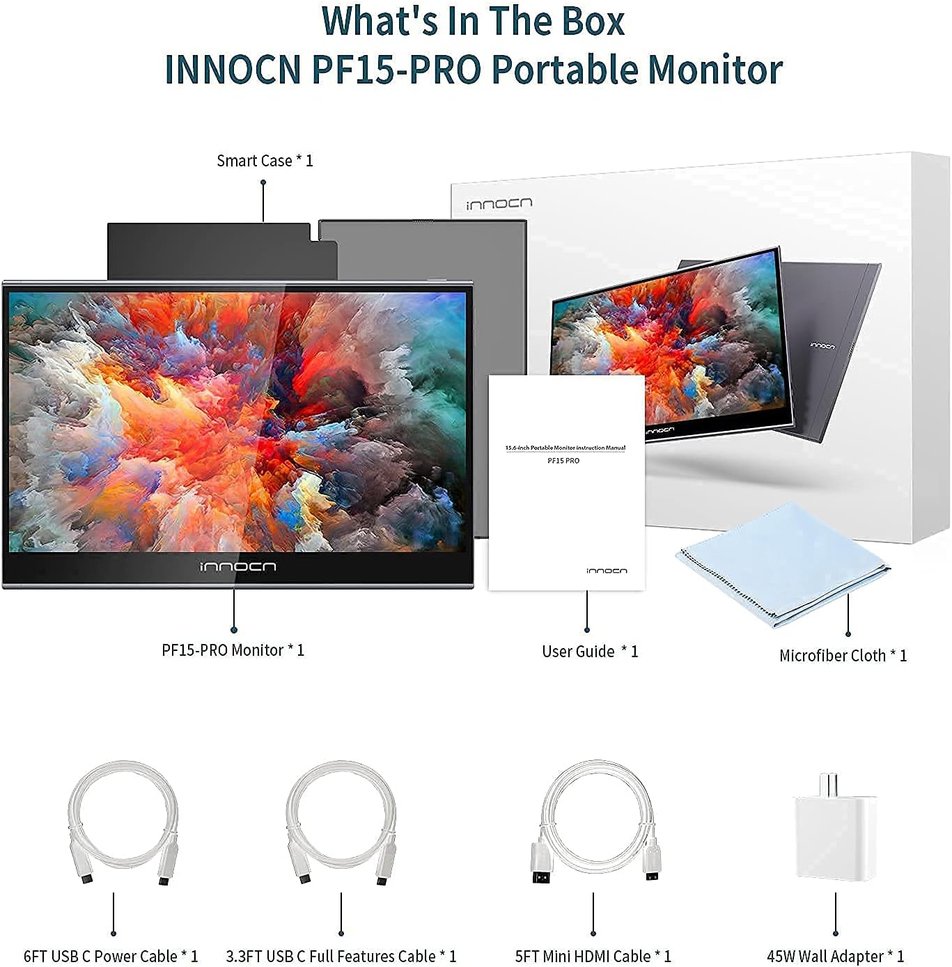 INNOCN 15.6 インチ FHD ポータブル モニター (再生品) - PF15PRO 
