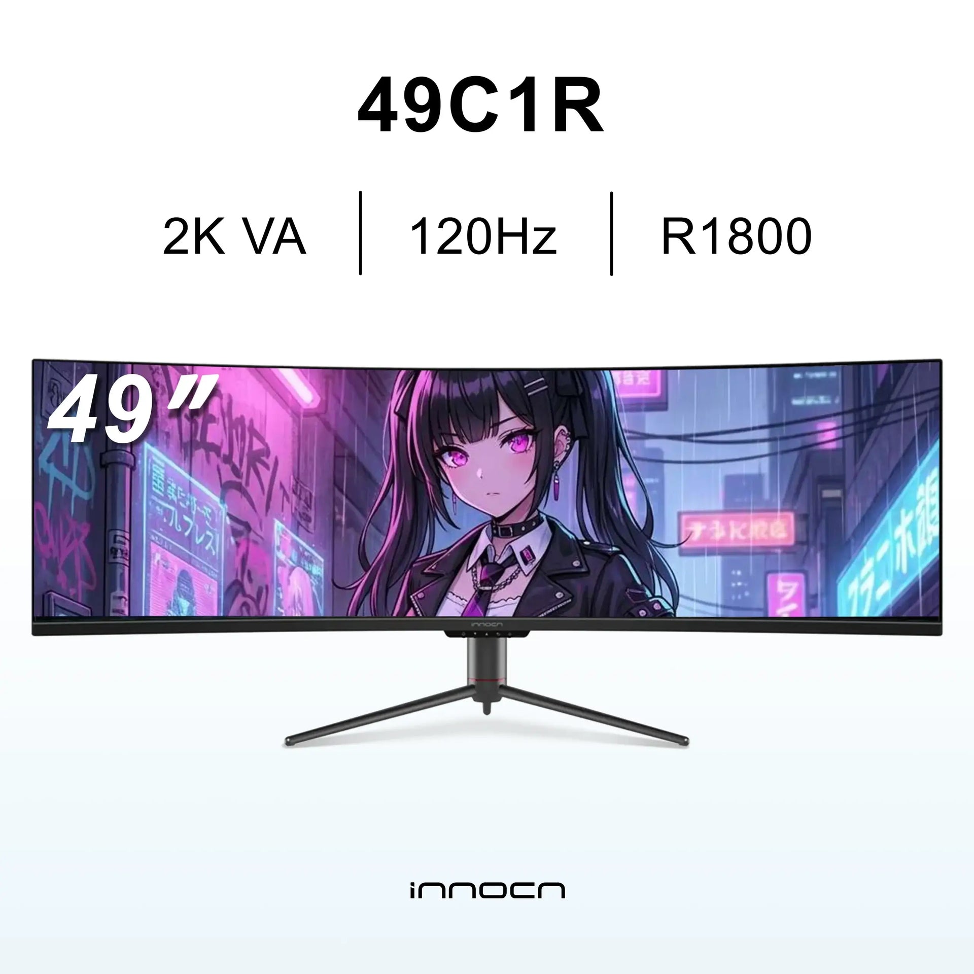 INNOCN 49インチ Dual QHD 120Hz 1800R曲面 ゲーム & クリエイター